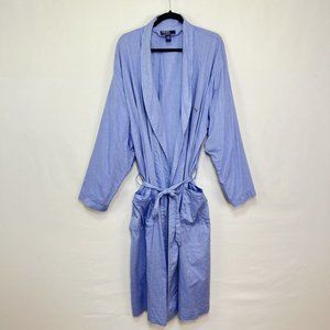 Polo By Ralph Lauren Mens Robe L/XL  Blue Lightweight Pony Logo Belted